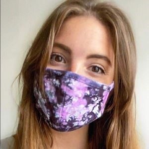 NWT Ivory Ella Orchid Tie Dye Face Mask